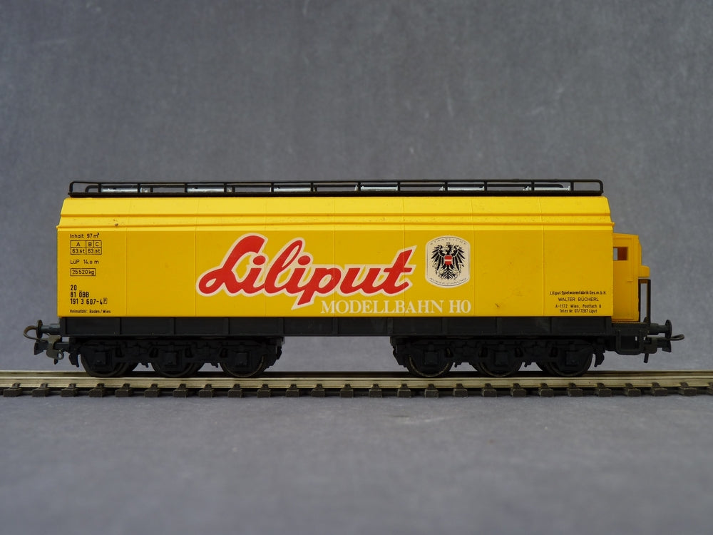 Wagon Plat Liliput OBB – Ép. IV, échelle HO (1/87), Livrée Noire, Occasion