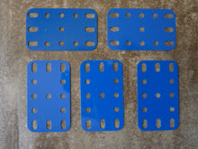 Charger l'image dans la galerie, Meccano 194 - Lot de 5 plaques plastique flexibles bleues