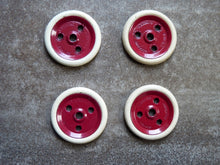 Charger l'image dans la galerie, MECCANO 22a - Lot de 4 poulies sans moyeux équipées de pneus caoutchouc blancs