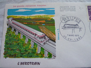 Enveloppe ferroviaire 1er jour Aerotrain 1970