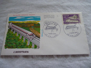 Enveloppe ferroviaire 1er jour Aerotrain 1970