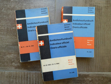 Amtliches Kursbuch - Indicateur officiel - Horaires des trains suisses 1965/66-1974-1977