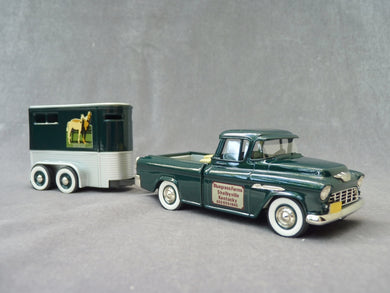 BROOKLIN MODEL'S - BRK N°53 CHEVROLET Cameo 1955 et BRK N°62 Horse trailer 1955