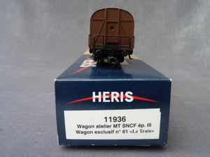 HERIS 11936 - Wagon atelier type SKf du service MT de la SNCF