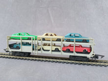 Charger l'image dans la galerie, JOUEF- Wagon porte-voitures version simplifiée avec 6 autos vers 1983 (vintage)