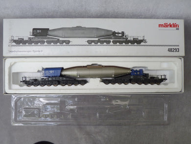MÄRKLIN 48293 - Torpedopfannenwagen- THYSSEN KRUPP. Wagon pour fonte en fusion.