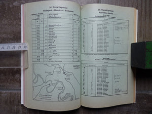 Hivatalos Menetrend - Nemzetközi Menetrend - Horaire des trains MAV Hongrie 1987-1988-