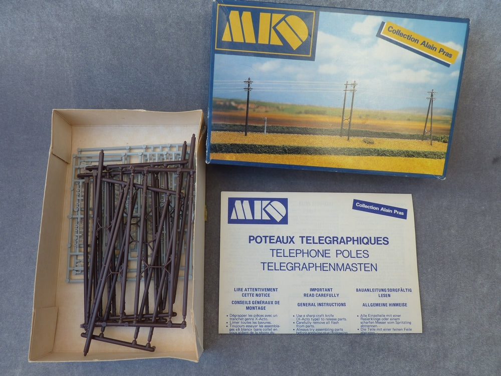 Kit Maquette Train HO MKD 545 - Poteaux Télégraphiques, Vintage France, Non Assemblé