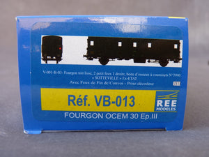 REE MODELES VB-013 Fourgon OCEM 30 SNCF Ep III