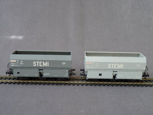 REE MODELS WB-010 - paire de wagons à coke STEMI à 3 essieux de la SNCF