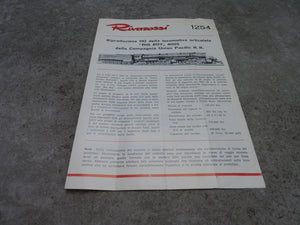 RIVAROSSI 1254 - Notice pour locomotive 