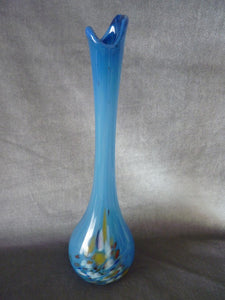 Vase en pâte de verre bleu