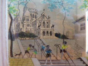 Carte postale dépliable Le Sacré-Coeur de Paris (vintage 1950)