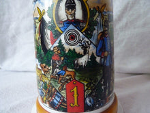 Charger l&#39;image dans la galerie, Chope à bière allemande ancienne &quot;de réserviste&quot; - Bierkrug - avec lithophanie