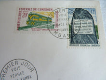 Charger l&#39;image dans la galerie, Enveloppe ferroviaire 1er jour République Fédérale du Cameroun 1965