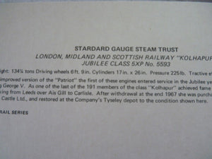 Enveloppe ferroviaire 1er jour Standard Gauge Steam Trust Special 13 may 1973