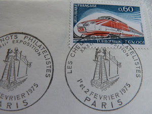 Enveloppe ferroviaire 1er jour XXXIIe Exposition Nationale des Cheminots Philatélistes Paris
