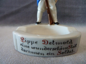 LIPPE DETMOLD cendrier en porcelaine de SAXE avant 1918