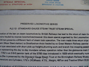 Enveloppe ferroviaire 1er jour Standard Gauge Steam Trust Birmingham 1973