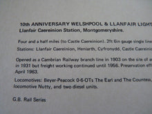 Charger l&#39;image dans la galerie, Enveloppe ferroviaire 1er jour 10 th anniversary Welshpool Llanfair Railway