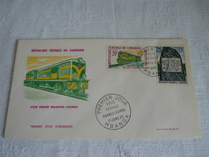 Enveloppe ferroviaire 1er jour République Fédérale du Cameroun 1965