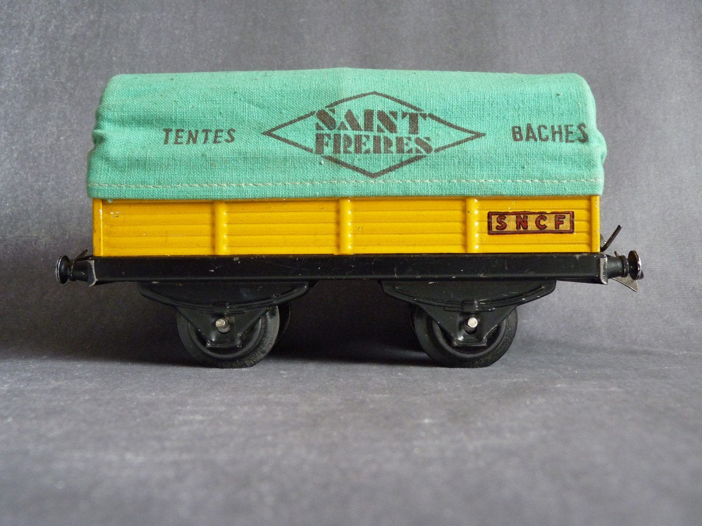 HORNBY O wagon à bestiaux jouet Train bleu très joli