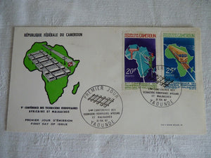 Enveloppe ferroviaire 1er jour République Fédérale du Cameroun 1967