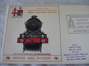 Enveloppe ferroviaire - First day cover 1er jour British Rail History, Great Western Railway