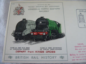 Enveloppe ferroviaire 1er jour British Rail History, London & North Eastern Railway