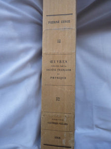 Oeuvres de PIERRE CURIE -1908 -