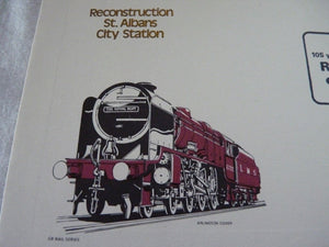 Enveloppe ferroviaire 1er jour - First day cover - Reconstruction St. Albans City Station 1973