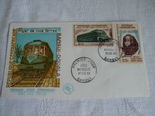 Charger l&#39;image dans la galerie, Enveloppe ferroviaire 1er jour République Centrafricaine 1963