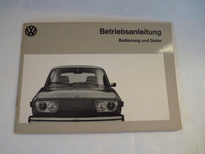 VOLKSWAGEN 412 E Notice  BETRIEBSANLEITUNG