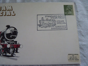 Enveloppe ferroviaire 1er jour Standard Gauge Steam Trust Special 13 may 1973
