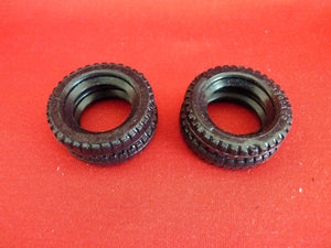 Meccano 142d lot de 4 pneus noirs