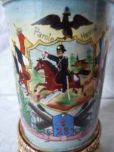Chope à bière allemande ancienne "de réserviste" RES.KABERTISCH N°23 - Bierkrug -