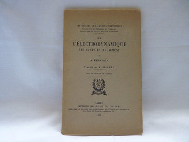 L'Electrodynamique des corps en mouvement, ALBERT EINSTEIN, 1925