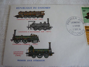 Enveloppe ferroviaire 1er jour - République du Dahomey