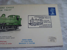 Charger l&#39;image dans la galerie, Enveloppe ferroviaire 1er jour Standard Gauge Steam Trust Birmingham 1973