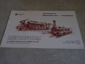 Planches de découpage REPROFORM  du Musée de  Mulhouse Locomotives  "MOUNTAIN EST" - "CRAMPTON"