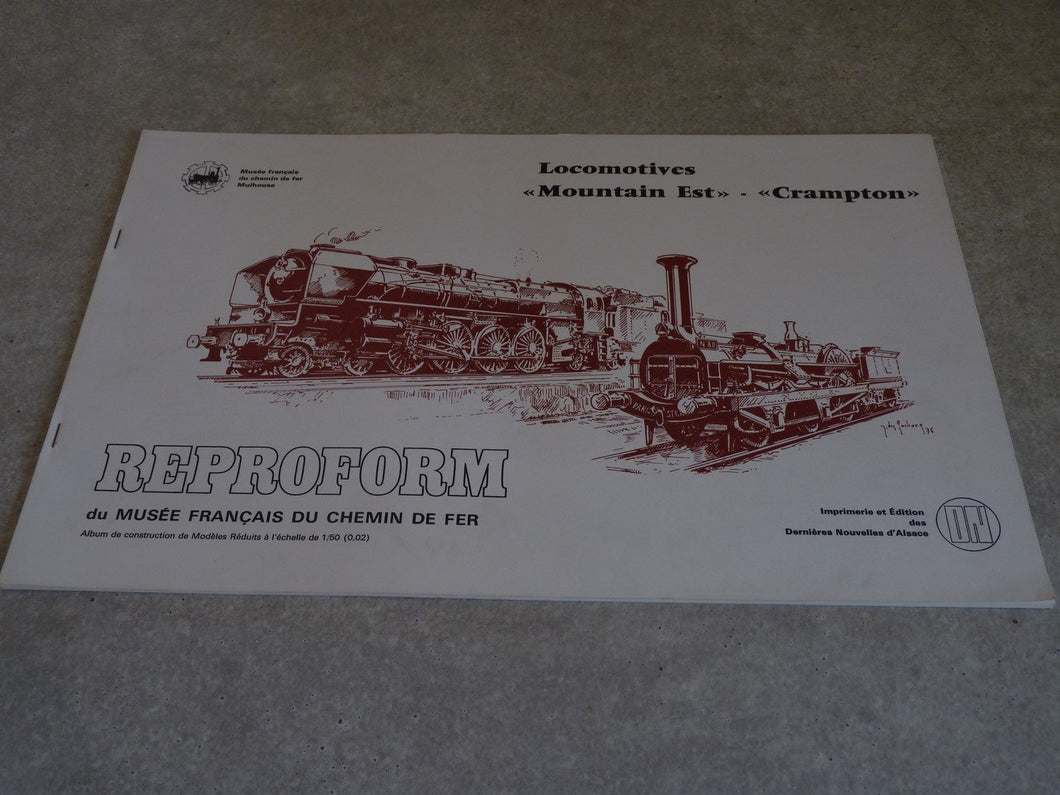 Planches de découpage REPROFORM  du Musée de  Mulhouse Locomotives  