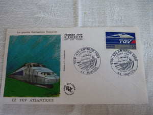 Enveloppe ferroviaire 1er jour Le TGV Atlantique