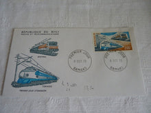 Charger l&#39;image dans la galerie, Enveloppe ferroviaire 1er jour République du Mali 1973 - Trains Mistral et Tokaido