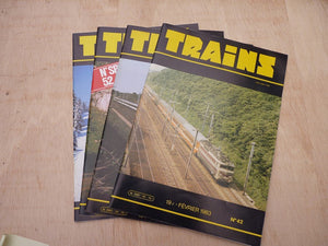 Trains - revue ferroviaire des années 1978 à 1983 - VENTE AU NUMERO