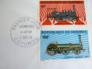 Enveloppe ferroviaire 1er jour - République du Dahomey