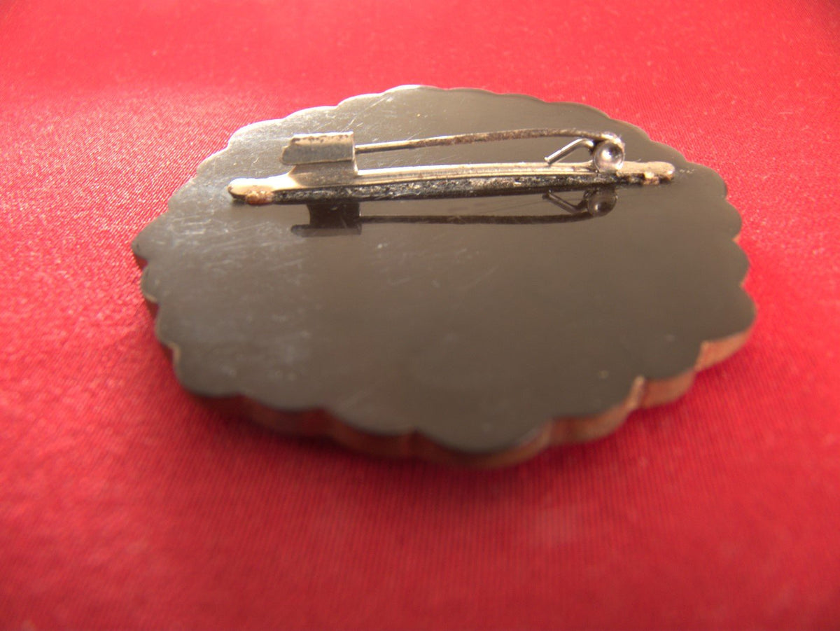 Broche épingle Ancienne Celluloid Art Déco 1930 – Décor Géométrique