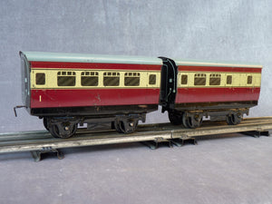 HORNBY - Paire de voitures voyageurs anglaises British Railways (0 vintage)