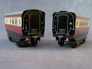 HORNBY - Paire de voitures voyageurs anglaises British Railways (0 vintage)