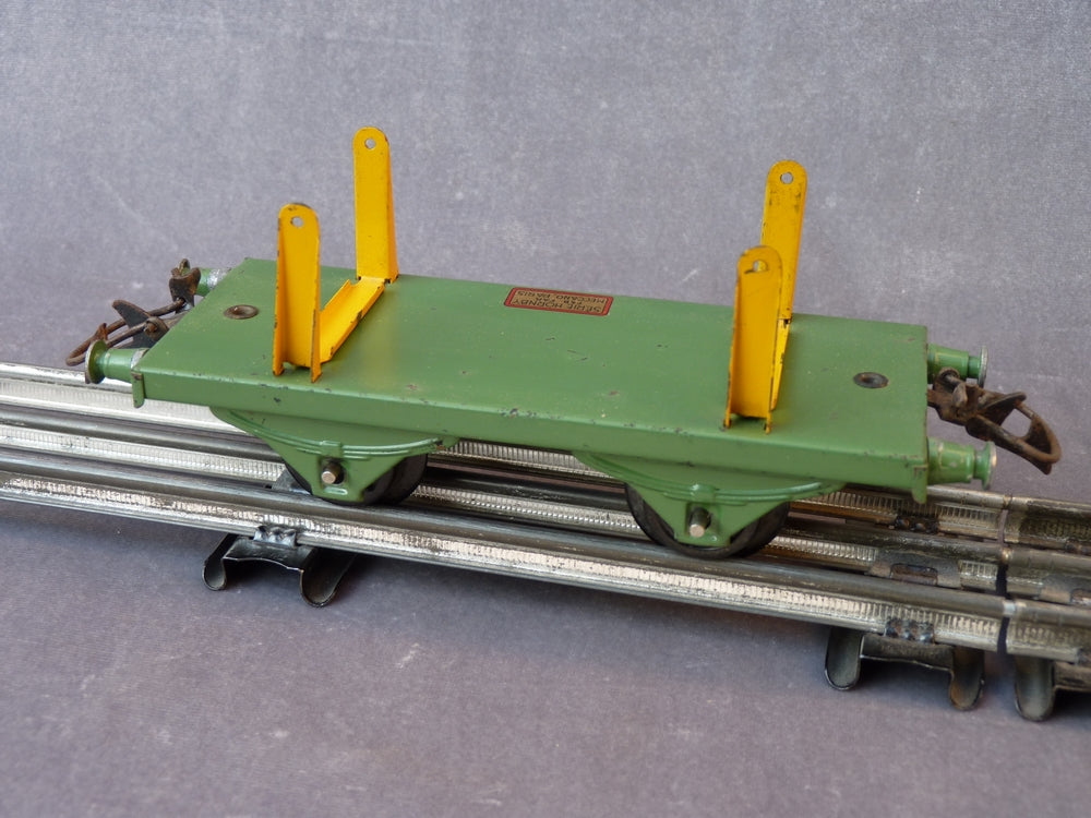 HORNBY O – Wagon à Ranchers En Tôle (21 Cm) – 1956 – Très Bon état Avec Boîte