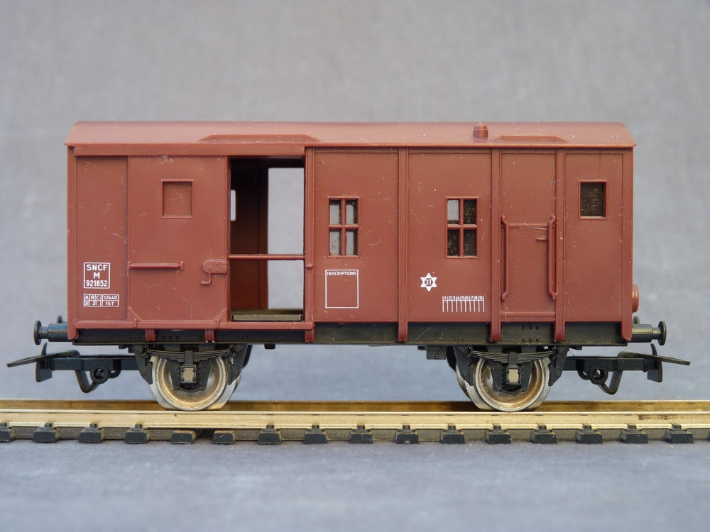 Jouef ho 652 c + 6520, lot de 2 wagon tombereau plat a ridelle basse type tp + 2 tracteur, sncf - Collection